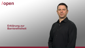 Die Erklärung zur Barrierefreiheit auf open.rlp in Gebärdensprache